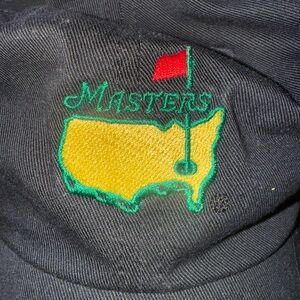Masters Augusta Golf Black Golf Baseball Hat with Masters Logo